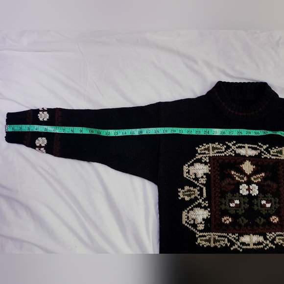 Vintage St Michael wool black mock neck grandpa sweater - Picture 6 of 6